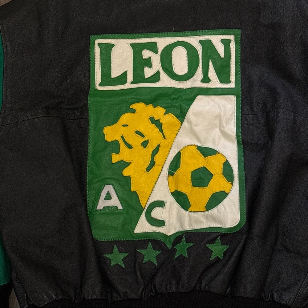 90s Club León Leather Varsity Jacket | Rare Find - Picture 6 of 7